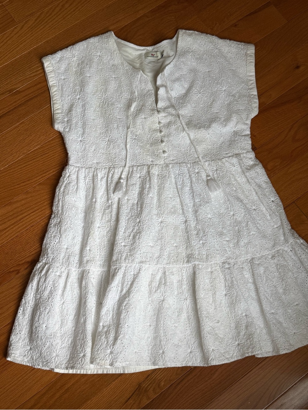 Vineyard Vines Island Eyelet Tiered Dress